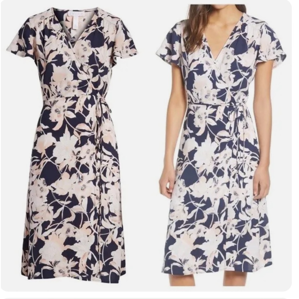 Nordstrom LEITH Floral Wrap Dress